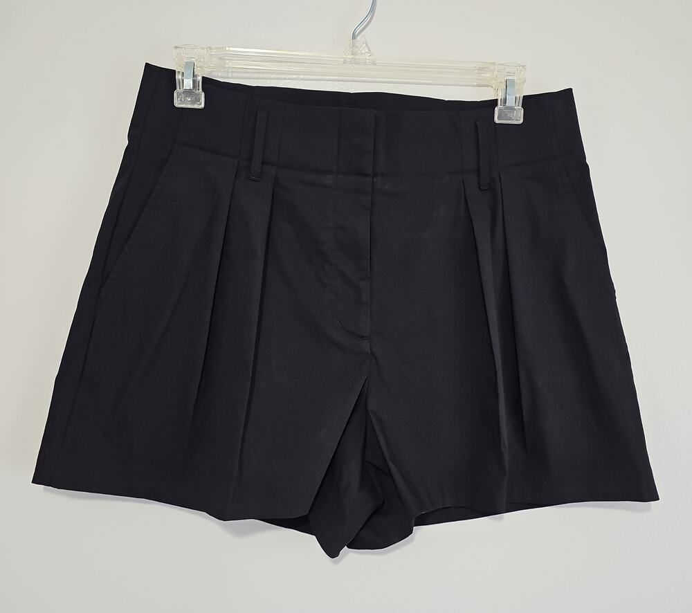 Express Pleated Front Shorts Womens 14 Black